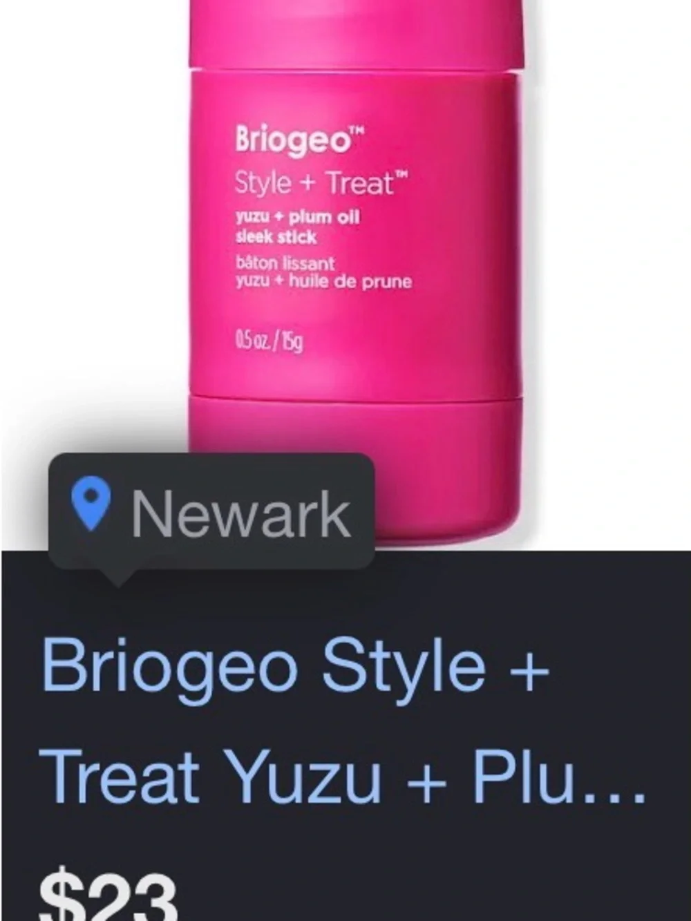 Briogeo Style + Treat Yuzu + Plum Oil Sleek Stick — Hot Pink